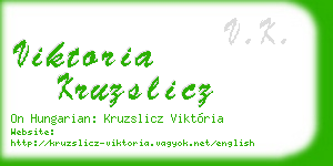 viktoria kruzslicz business card